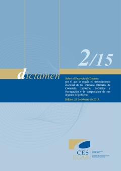 Dictamen 2/15 sobre el Proyecto de Decreto por el que se regula el procedimiento electoral de las Cámaras Oficiales de Comercio, Industria, Servicios y Navegación y la composición de sus órganos de go